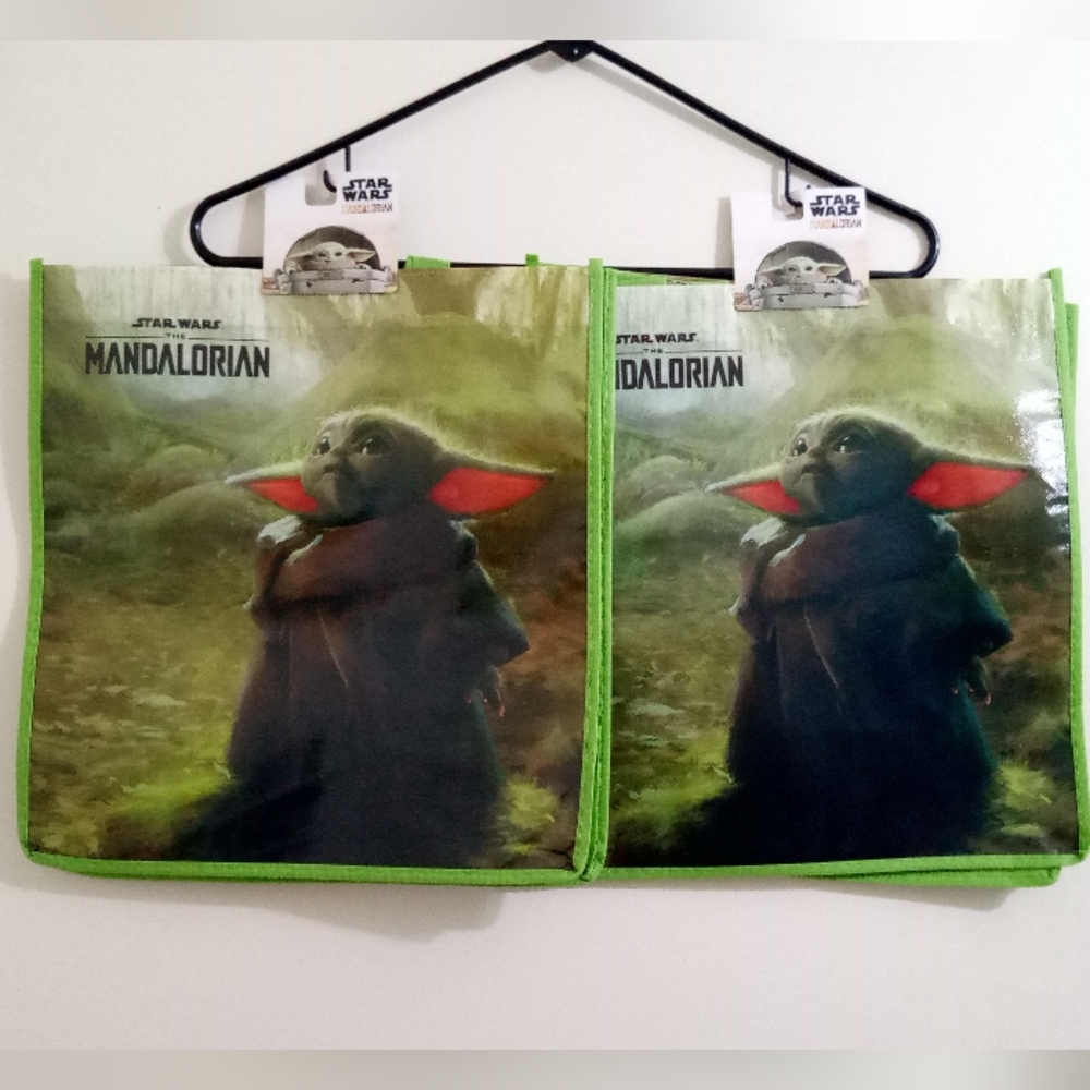 NWT *2* Star Wars: Mandalorian Reusable Tote Bags